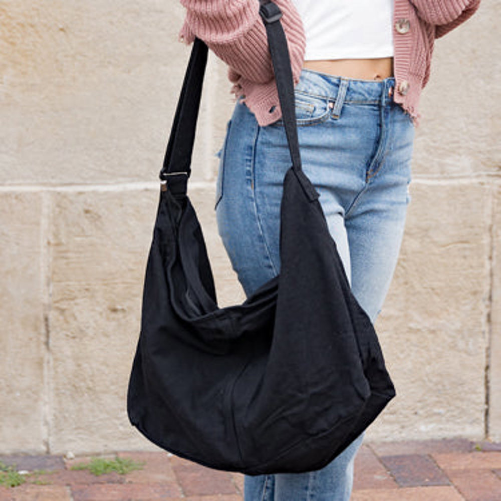 Oversize Canvas Messenger Bag | AILI'S CORNER