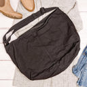 Black Oversize Canvas Messenger Bag | AILI'S CORNER