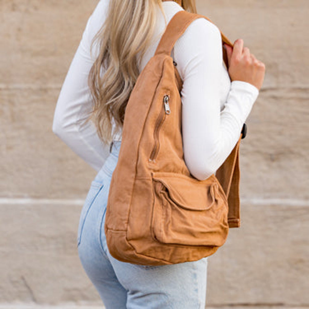 Oversize Canvas Sling Bag | AILI'S CORNER