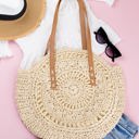 Straw Straw Circle Tote | AILI'S CORNER