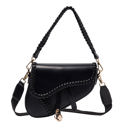 Black Adeline Saddle Crossbody Hand Bag | AILI'S CORNER