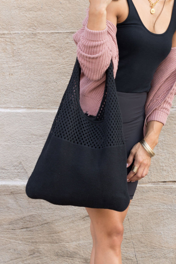 Soft Knit Hobo Shoulder Bag | AILI'S CORNER