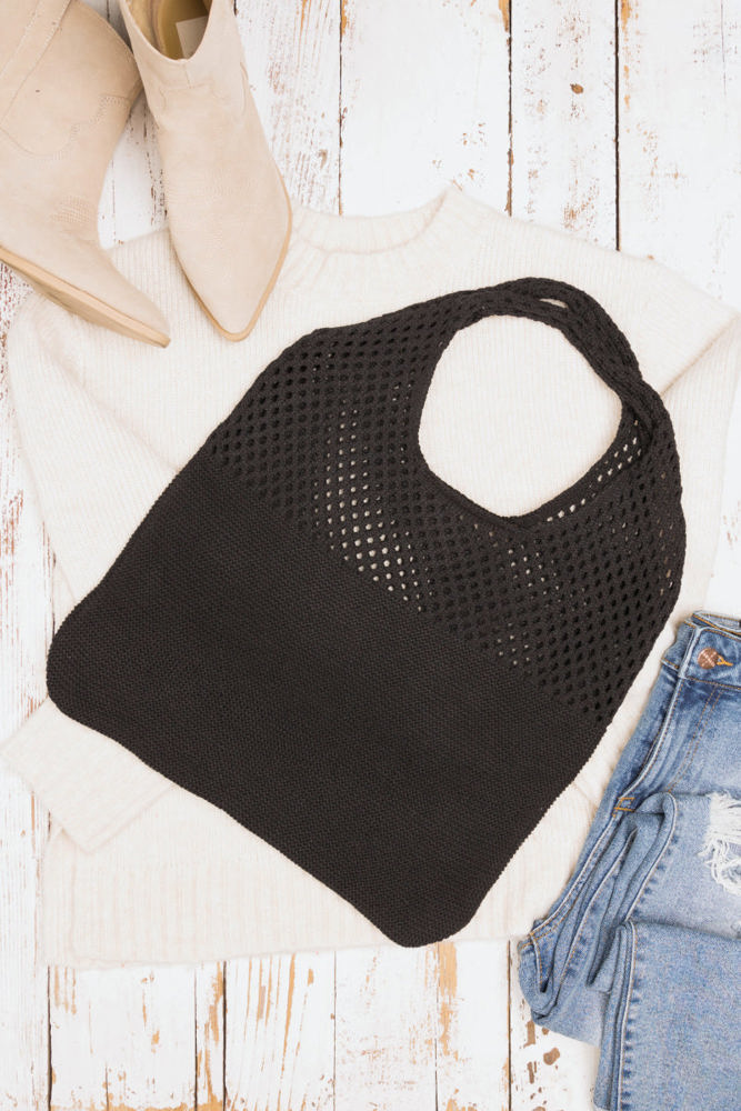 Soft Knit Hobo Shoulder Bag | AILI'S CORNER