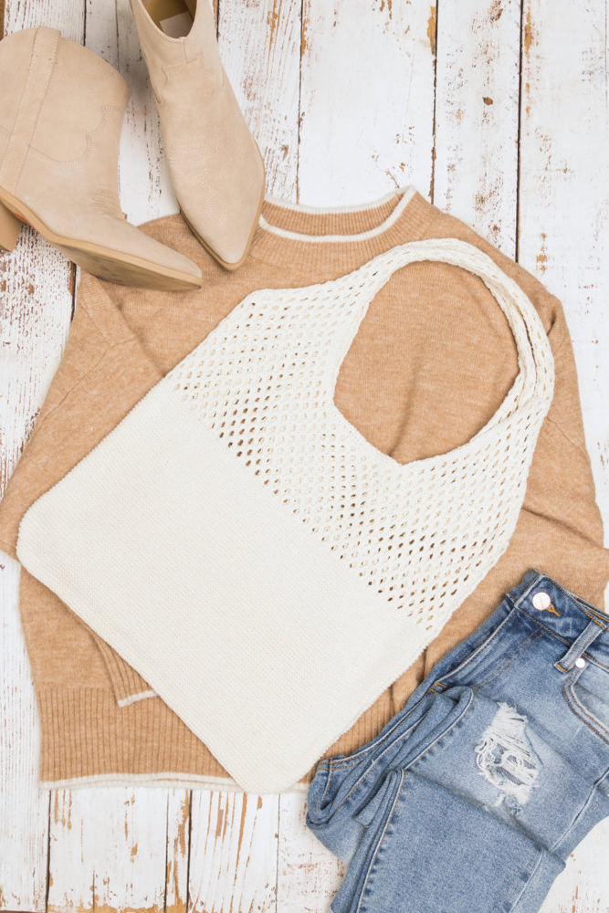 Soft Knit Hobo Shoulder Bag | AILI'S CORNER