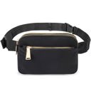 Black Everyday Nylon Sling Belt Bum Bag Fanny Pack | AILI'S CORNER