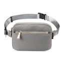 Gray Everyday Nylon Sling Belt Bum Bag Fanny Pack | AILI'S CORNER