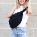  London Oversized Canvas Crescent Sling | AILI'S CORNER