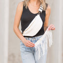  Nora Removable Fringe Sling Crossbody Bag | AILI'S CORNER