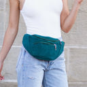 Hunter Green Amari Corduroy Sling Bag| AILI'S CORNER