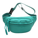 Aquamarine Marisa Nylon Crescent Sling Bag | AILI'S CORNER