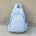 Powder-Blue Bekah Convertible Backpack Sling | AILI'S CORNER