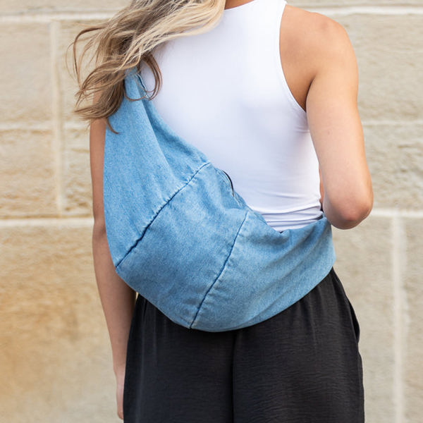 [JILLSTUART]★GELATO DENIM STITCHED COTTON SLING BAG JILLSTUART GELATO Sling Bag