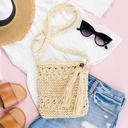  Woven Straw Tassel Accent Crossbody Bag | AILI'S CORNER