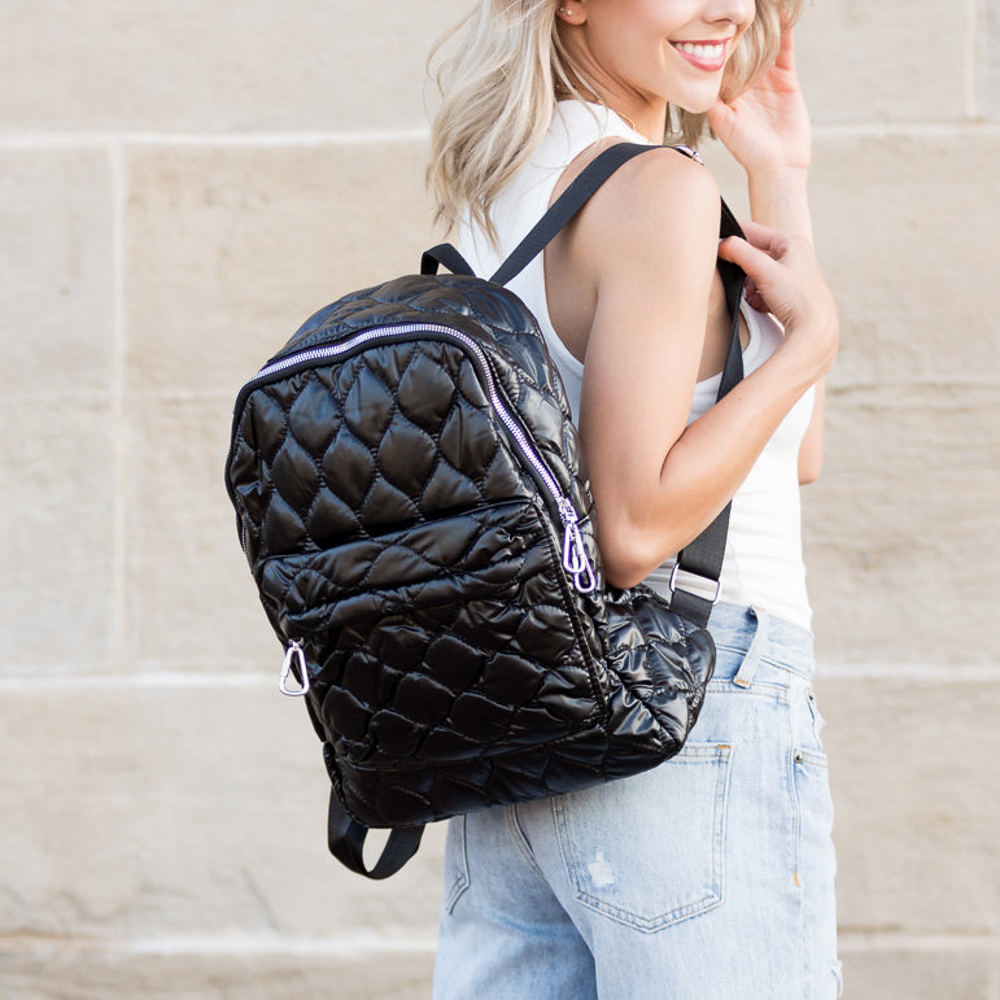 Jade Metallic Puffer Backpack | AILI'S CORNER