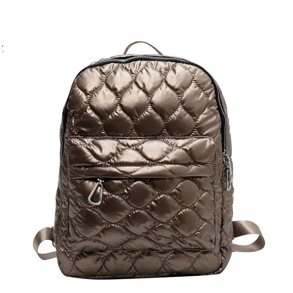 Jade Metallic Puffer Backpack | AILI'S CORNER