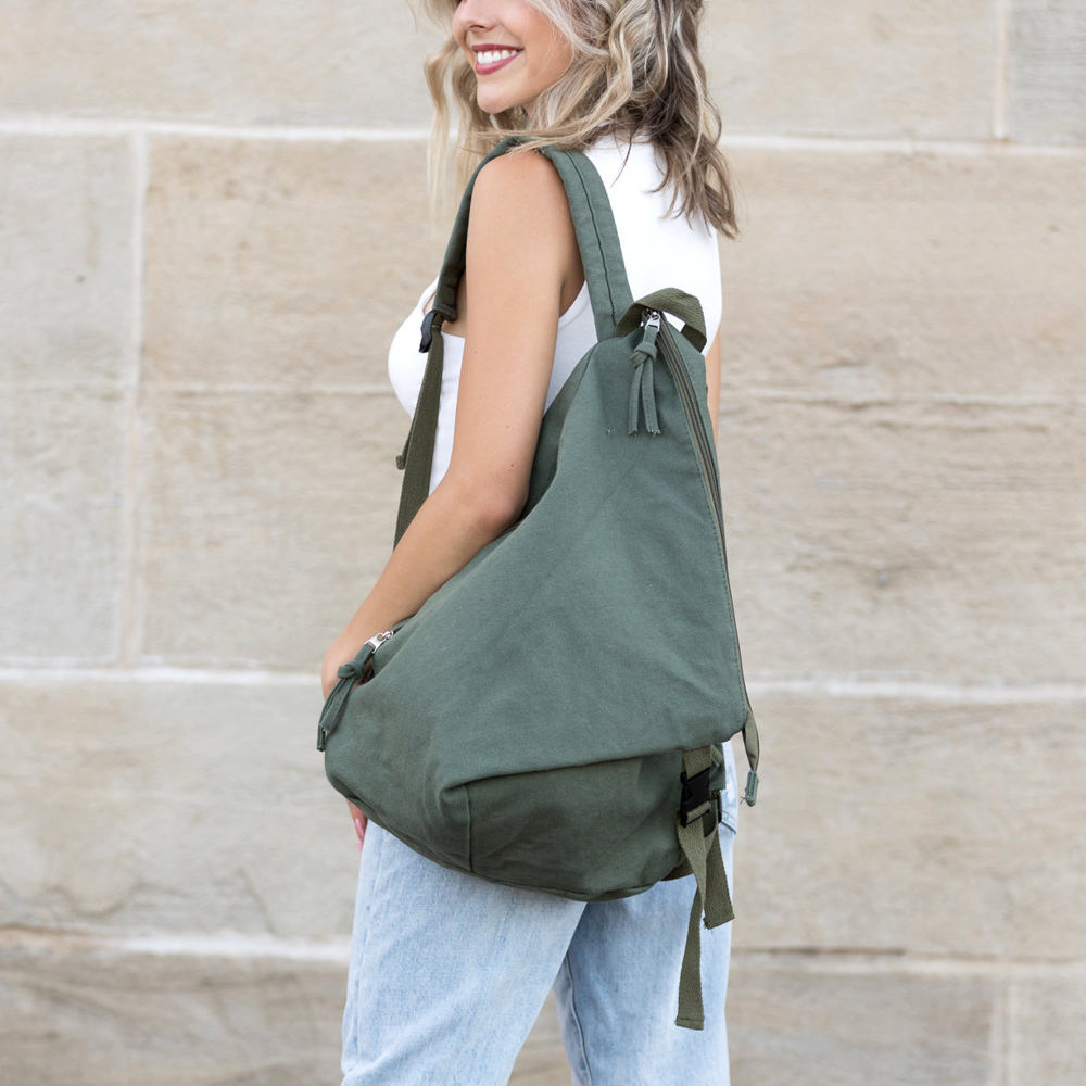 Kai Asymetric Canvas Backpack | AILI'S CORNER