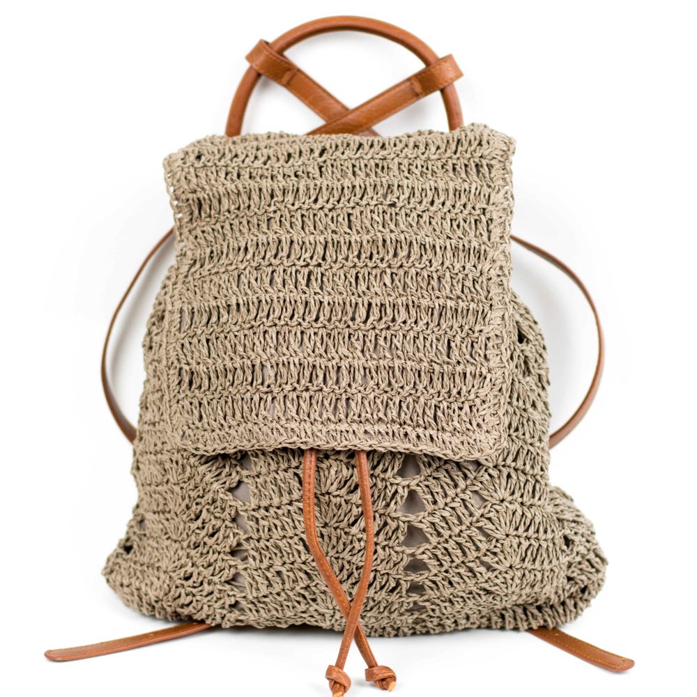 Woven Straw Backpack | AILI'S CORNER