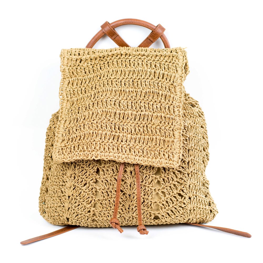 Woven Straw Backpack | AILI'S CORNER