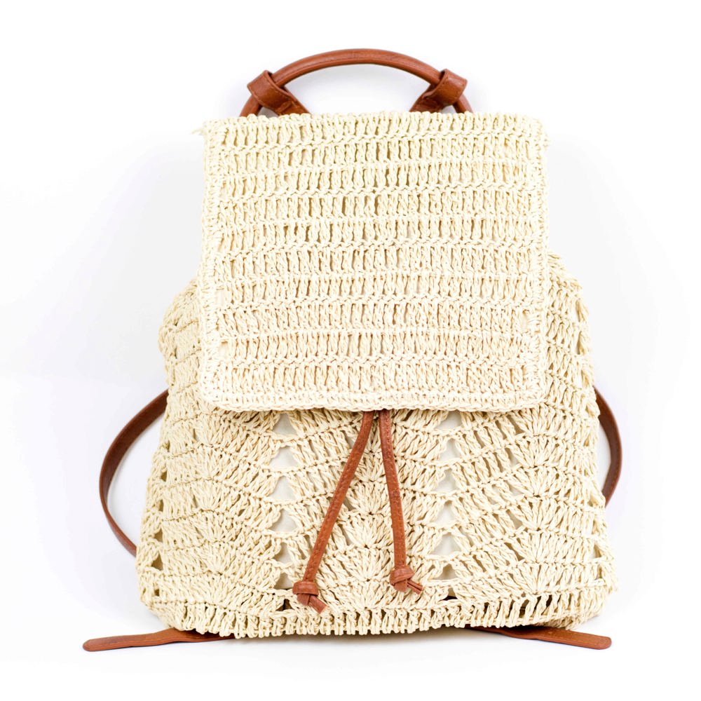 Woven Straw Backpack | AILI'S CORNER