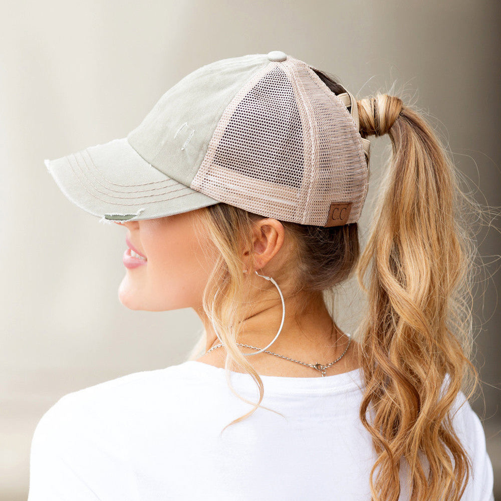 CC Criss-Cross Ponytail Caps | AILI'S CORNER