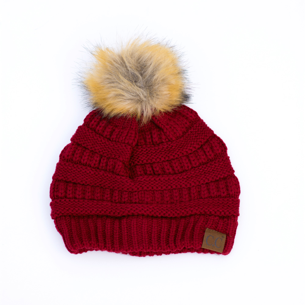 C.C® Fur Pom Beanie