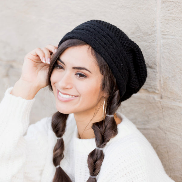 Waffle Weave Slouchy Beanie | AILI'S CORNER