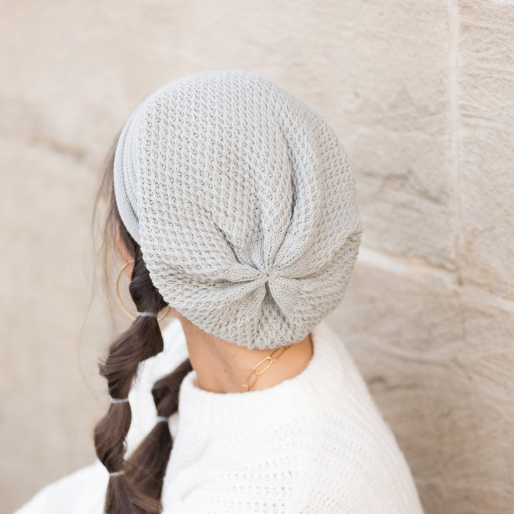 Waffle Weave Slouchy Beanie | AILI'S CORNER