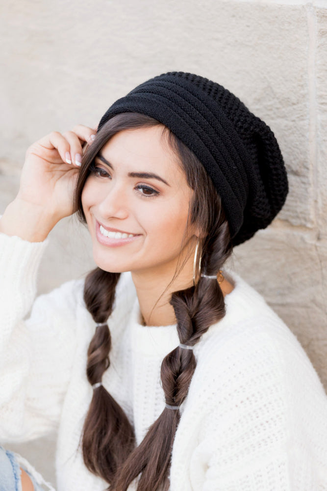 Waffle Weave Slouchy Beanie | AILI'S CORNER