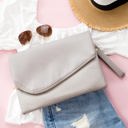 Gray Foldover Envelope Clutch | AILI'S CORNER