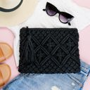 Black Macrame Tassel Clutch | AILI'S CORNER