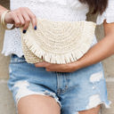  Frayed Fold Over Clutch | AILI'S CORNER