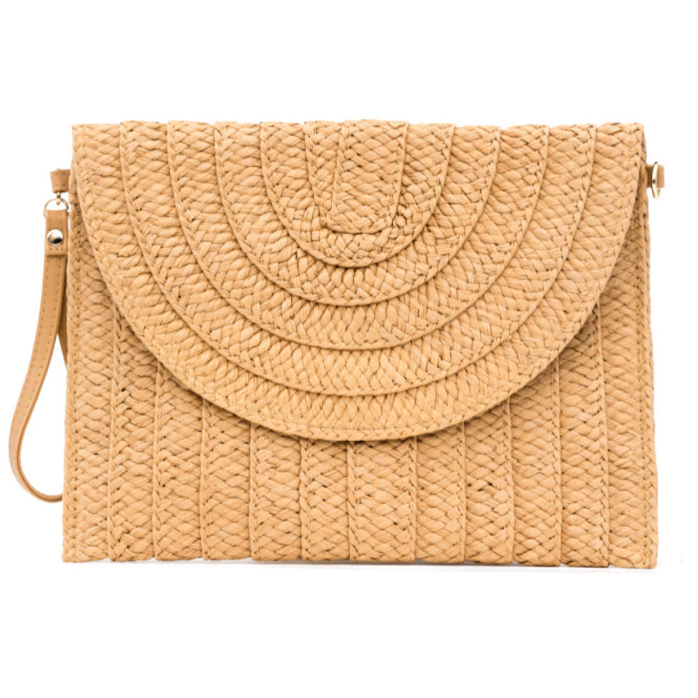 Straw Foldover Convertible Clutch | AILI'S CORNER