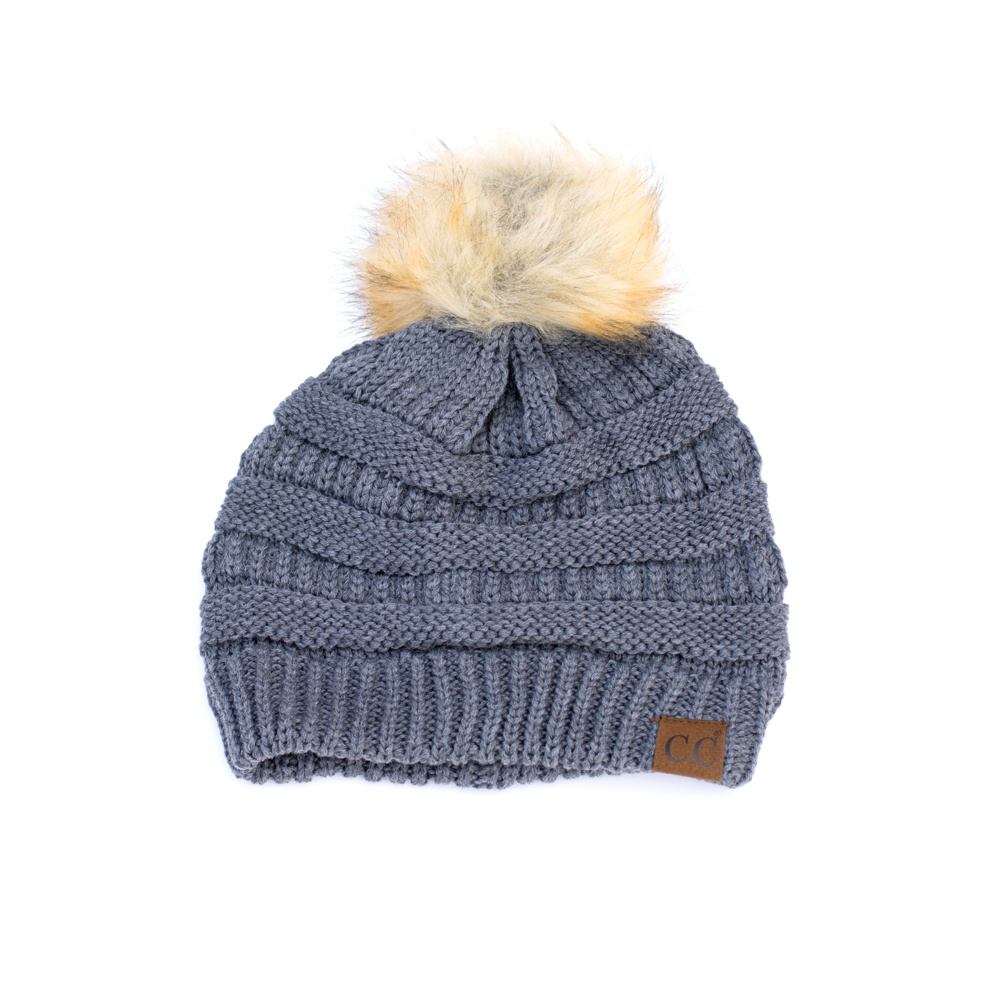 C.C® Fur Pom Beanie