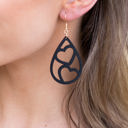  Wooden Heart Teardrop Earrings | AILI'S CORNER