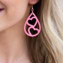  Wooden Heart Teardrop Earrings | AILI'S CORNER