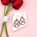  Wooden Heart Teardrop Earrings | AILI'S CORNER