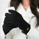 Black C.C® Knit Touch Gloves | AILI'S CORNER