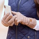 Taupe C.C® Knit Touch Gloves | AILI'S CORNER