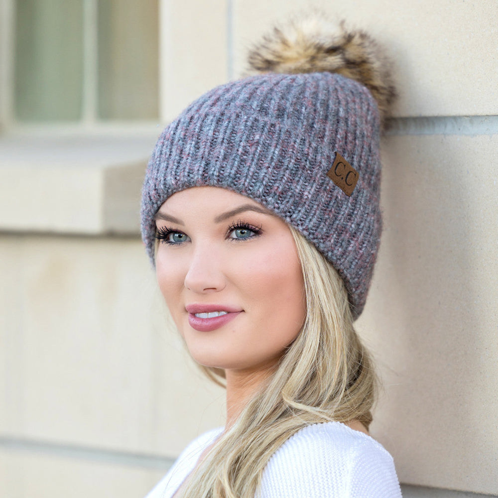 C.C® Cozy Marled Pom Beanie | AILI'S CORNER