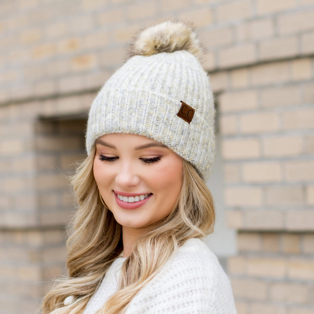 C.C® Cozy Marled Pom Beanie | AILI'S CORNER