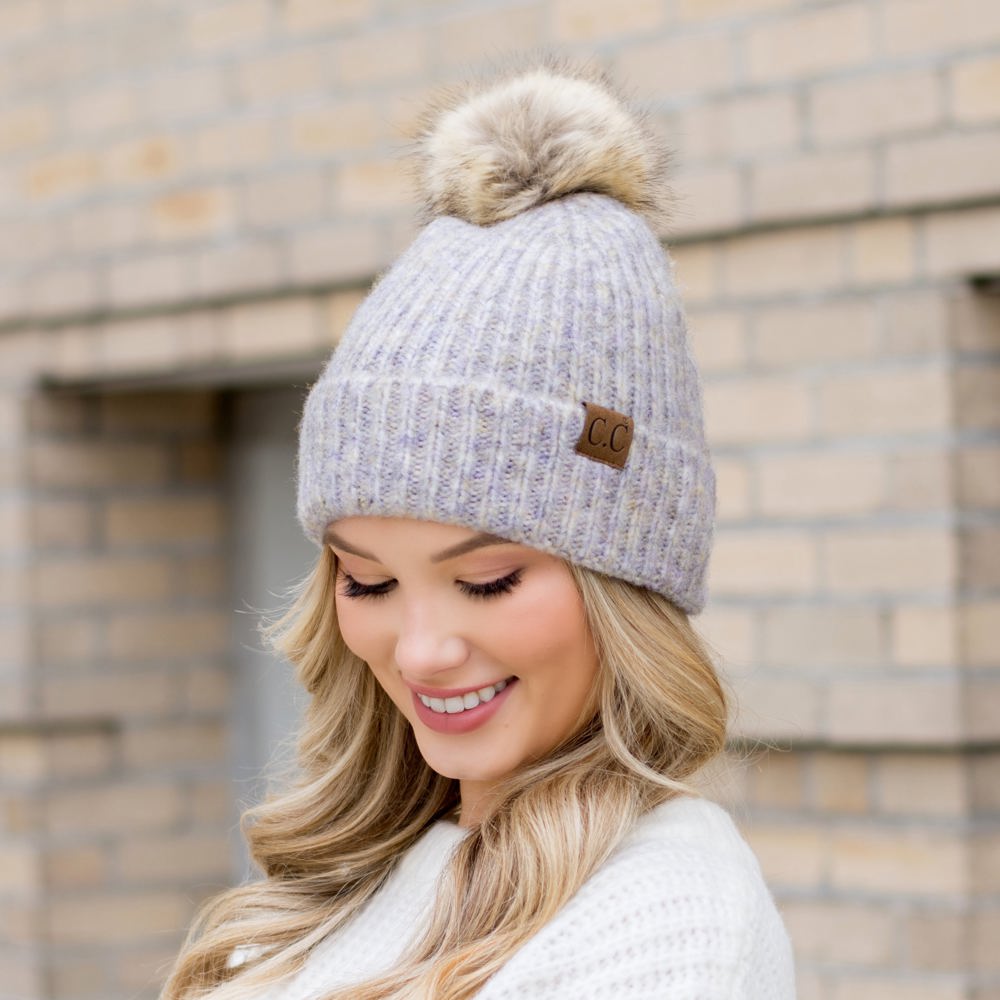 C.C® Cozy Marled Pom Beanie | AILI'S CORNER