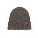 Earth-Brown C.C® Fine Yarn Cuff Beanie | AILI'S CORNER