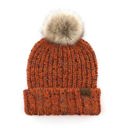 Burnt-Orange C.C® Confetti Pom Beanie | AILI'S CORNER