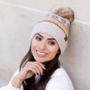  C.C® Nordic Fair Isle Pom Beanie Hat | AILI'S CORNER