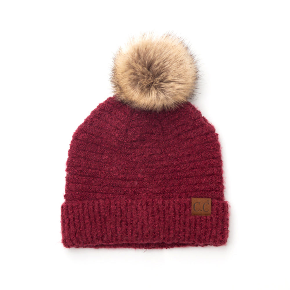 C.C® Ultra Soft Fur Pom Beanie | AILI'S CORNER