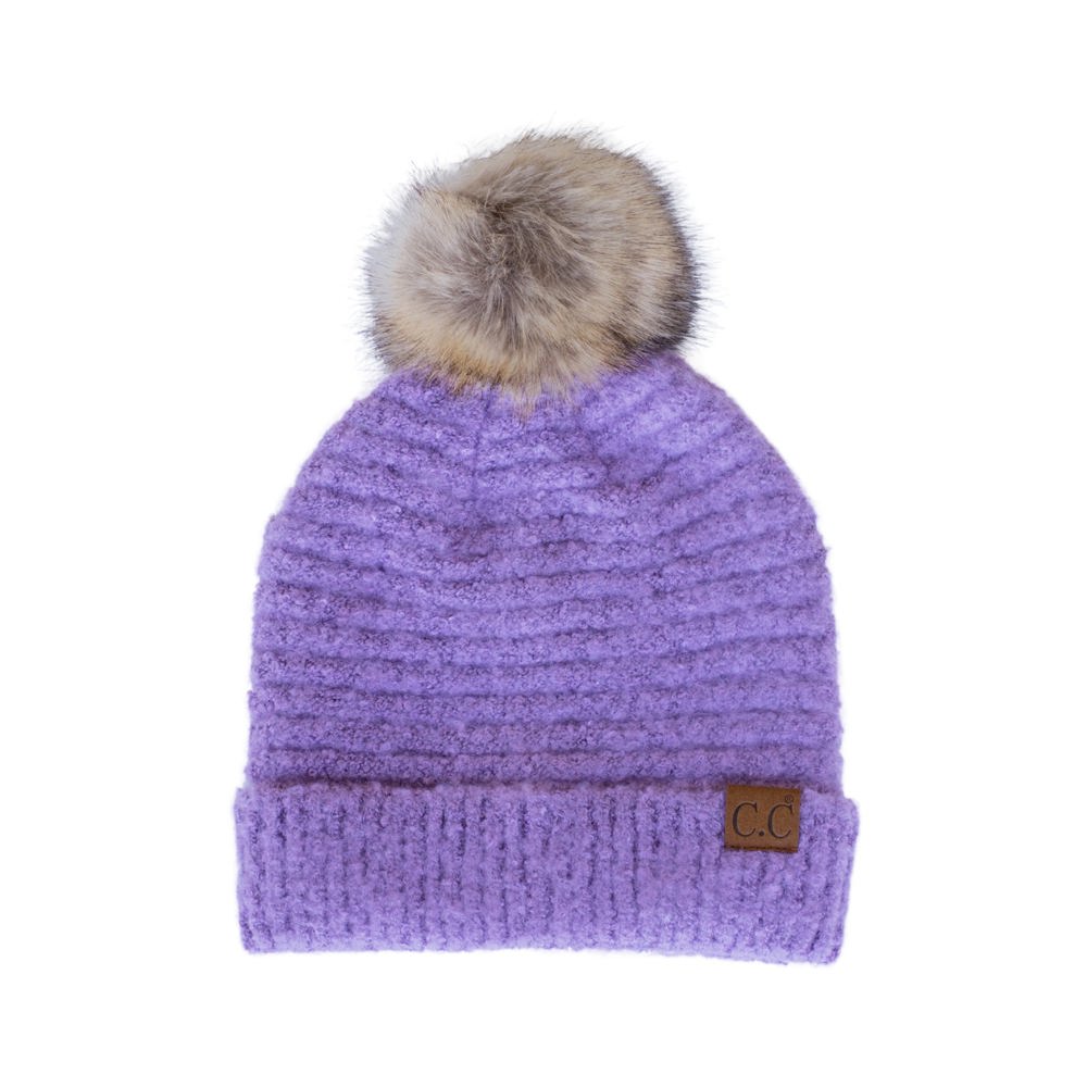 C.C® Ultra Soft Fur Pom Beanie | AILI'S CORNER