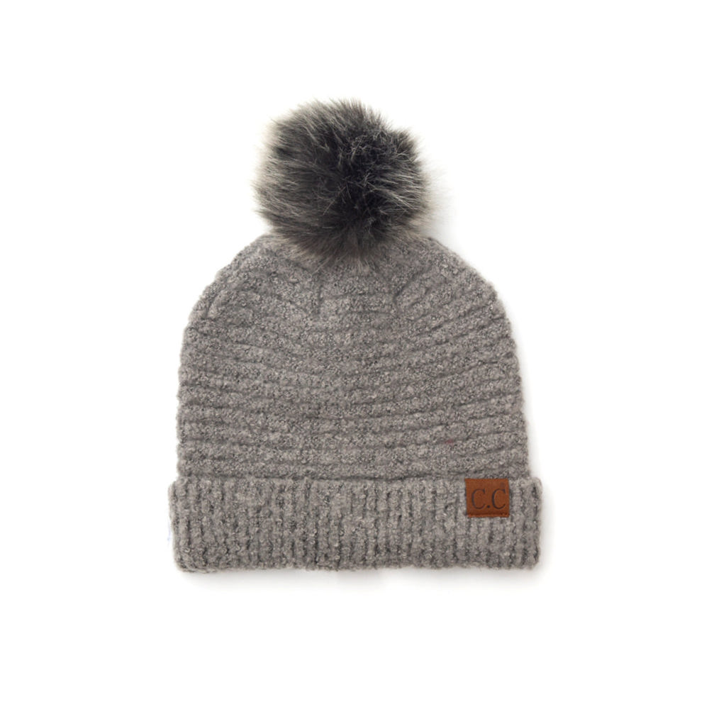 C.C® Ultra Soft Fur Pom Beanie | AILI'S CORNER