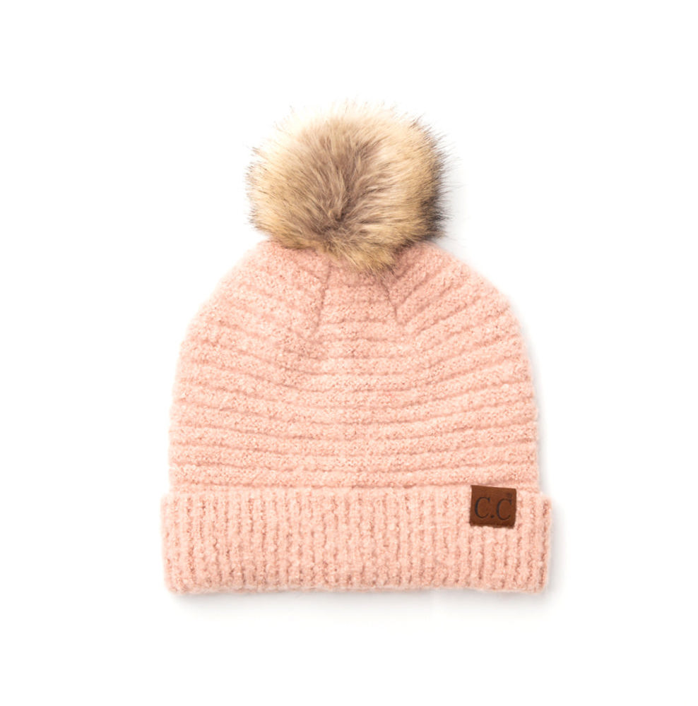 C.C® Ultra Soft Fur Pom Beanie | AILI'S CORNER