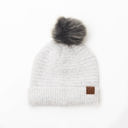 White C.C® Ultra Soft Fur Pom Beanie | AILI'S CORNER