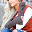  Long Ribbed Fingerless Gloves | AILI'S CORNER